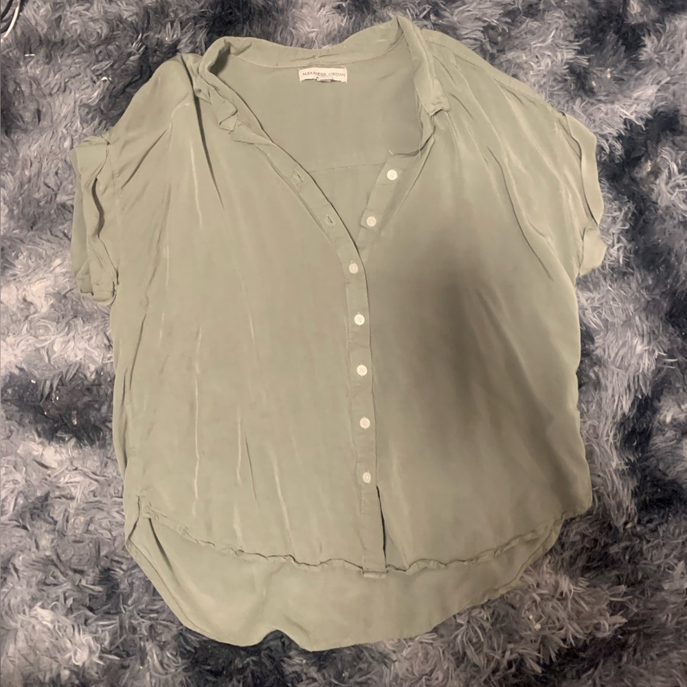 Olive green size Xl cropped button up Alexander Jordan